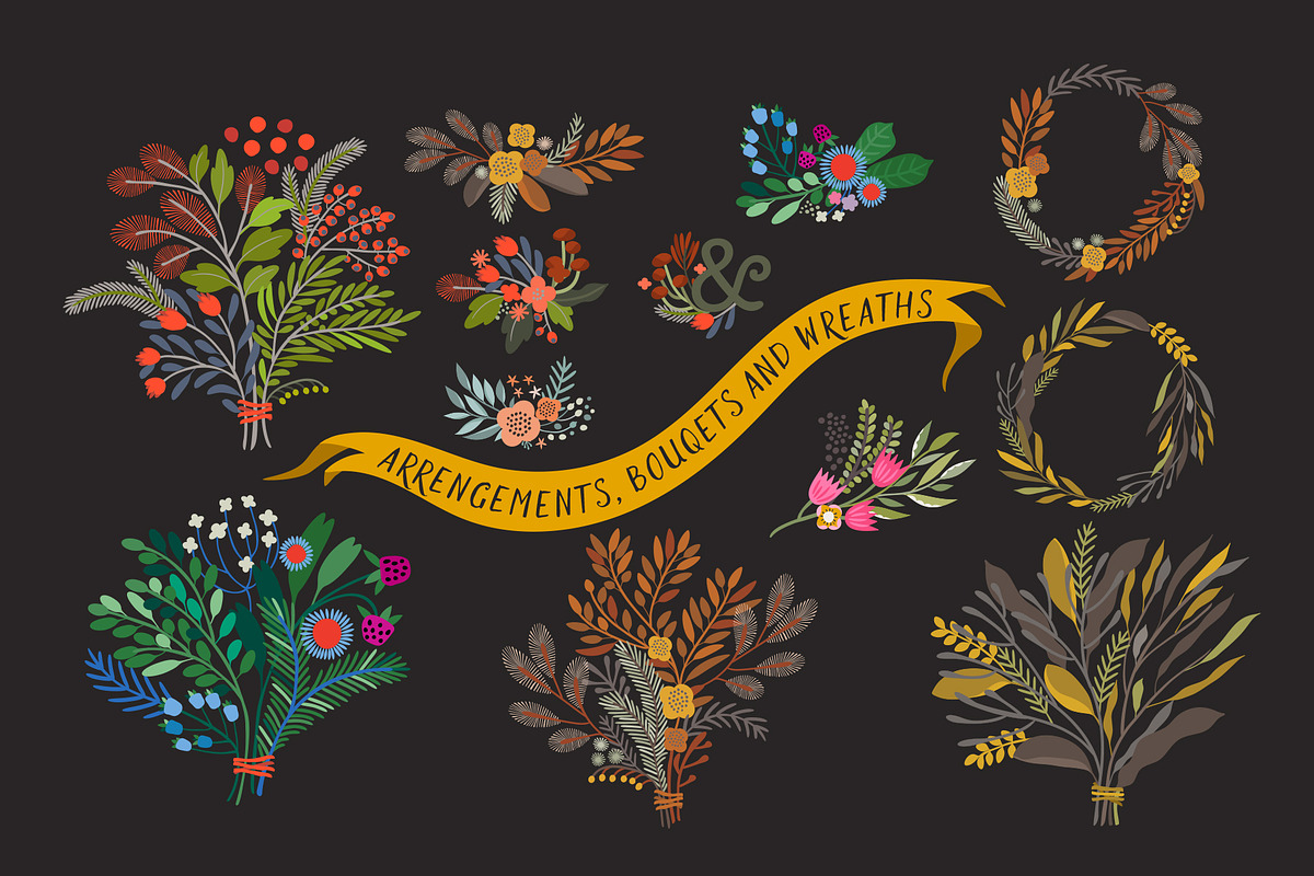 Vector Florals, a Background Graphic by Irtsya (Photo 3 of 12)