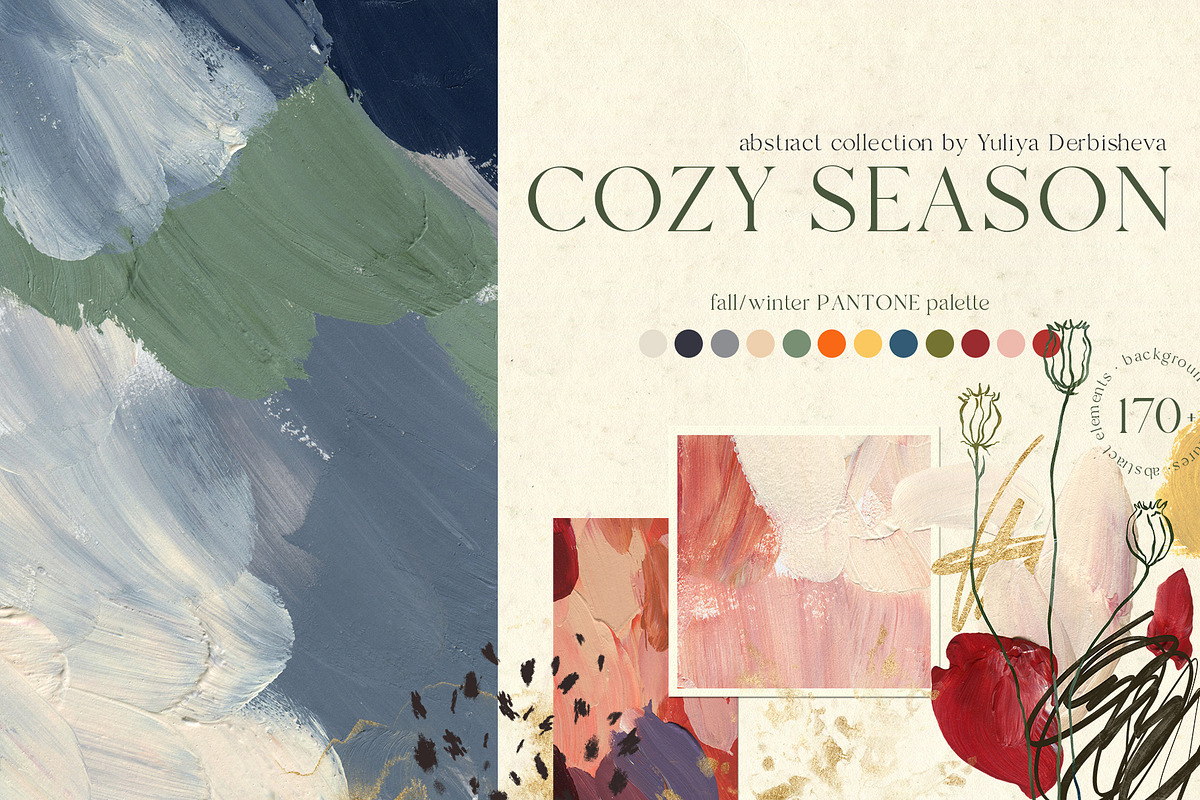 Abstract textures bundle Pantone clip
