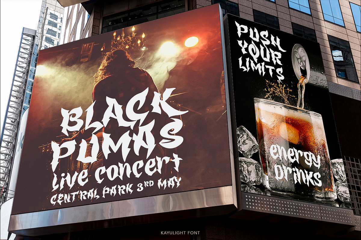 Kayulight Metal Display Font, a Blackletter Font by madeDeduk (Photo 4 of 8)