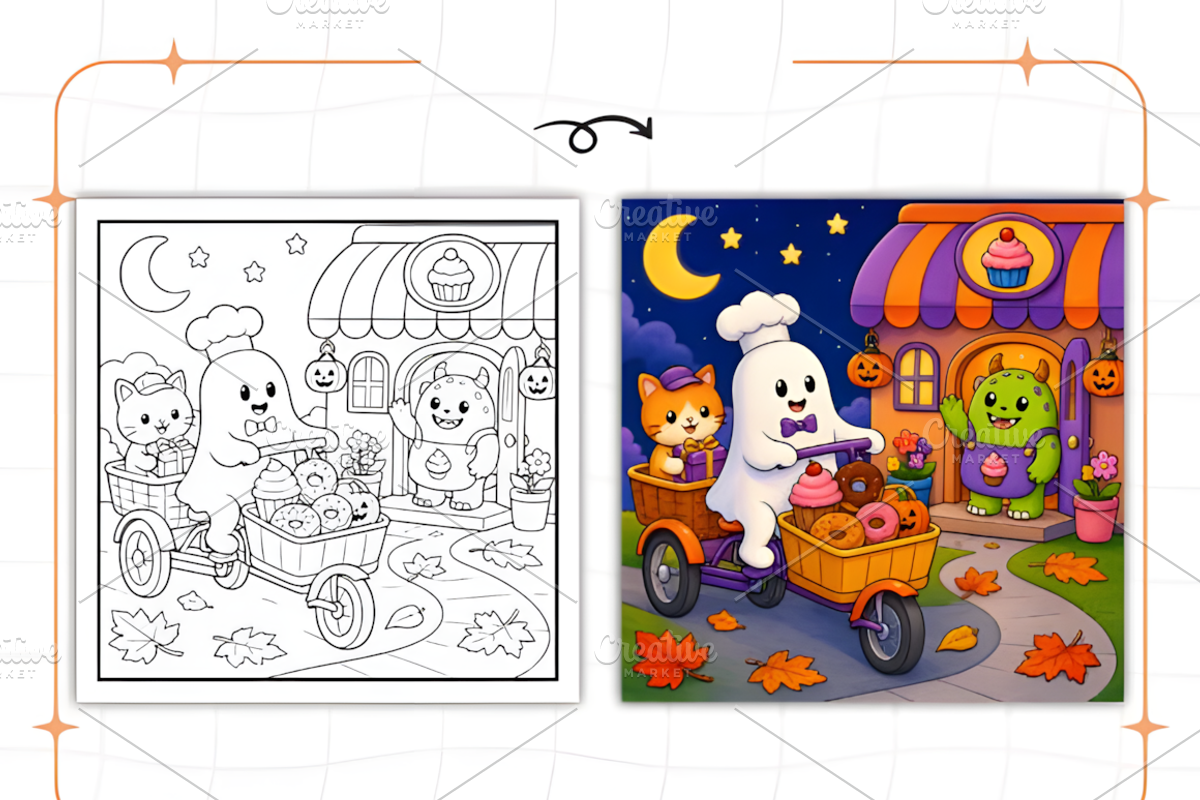 Cute Spooky Book Bold and Easy, a Seasonal Illustration by Design Station (Photo 3 of 8)