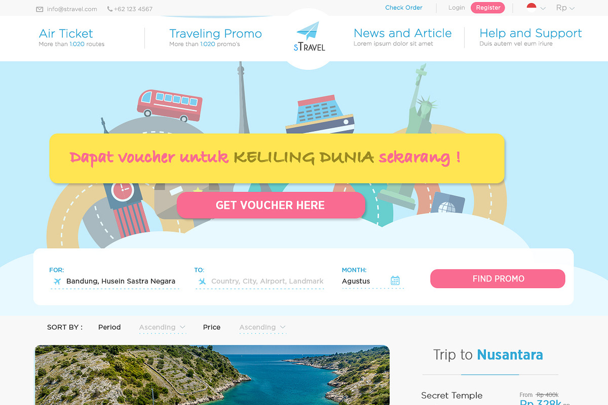 S-Travel - Travel and Tour Booking, a HTML Template by UInstrument (Photo 5 of 8)