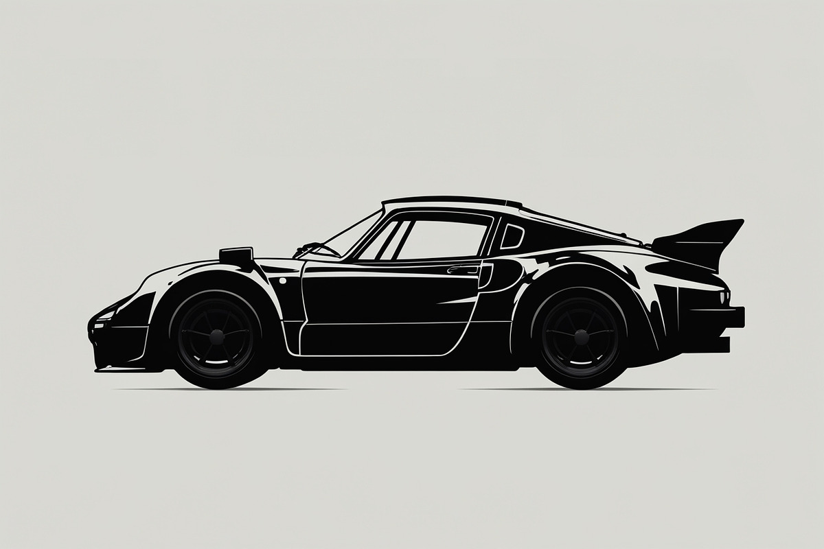 Sports Car Silhouette bundle, an Illustration by yasushie (Photo 9 of 9)