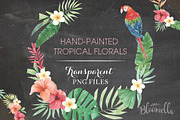 Tropical Watercolor Flamingo Wreaths, an Illustration by Bloomella (Thumbnail 7 of 7)