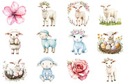 Spring Floral Baby Lamb Png, an Illustration by CitraGraphics (Thumbnail 4 of 5)