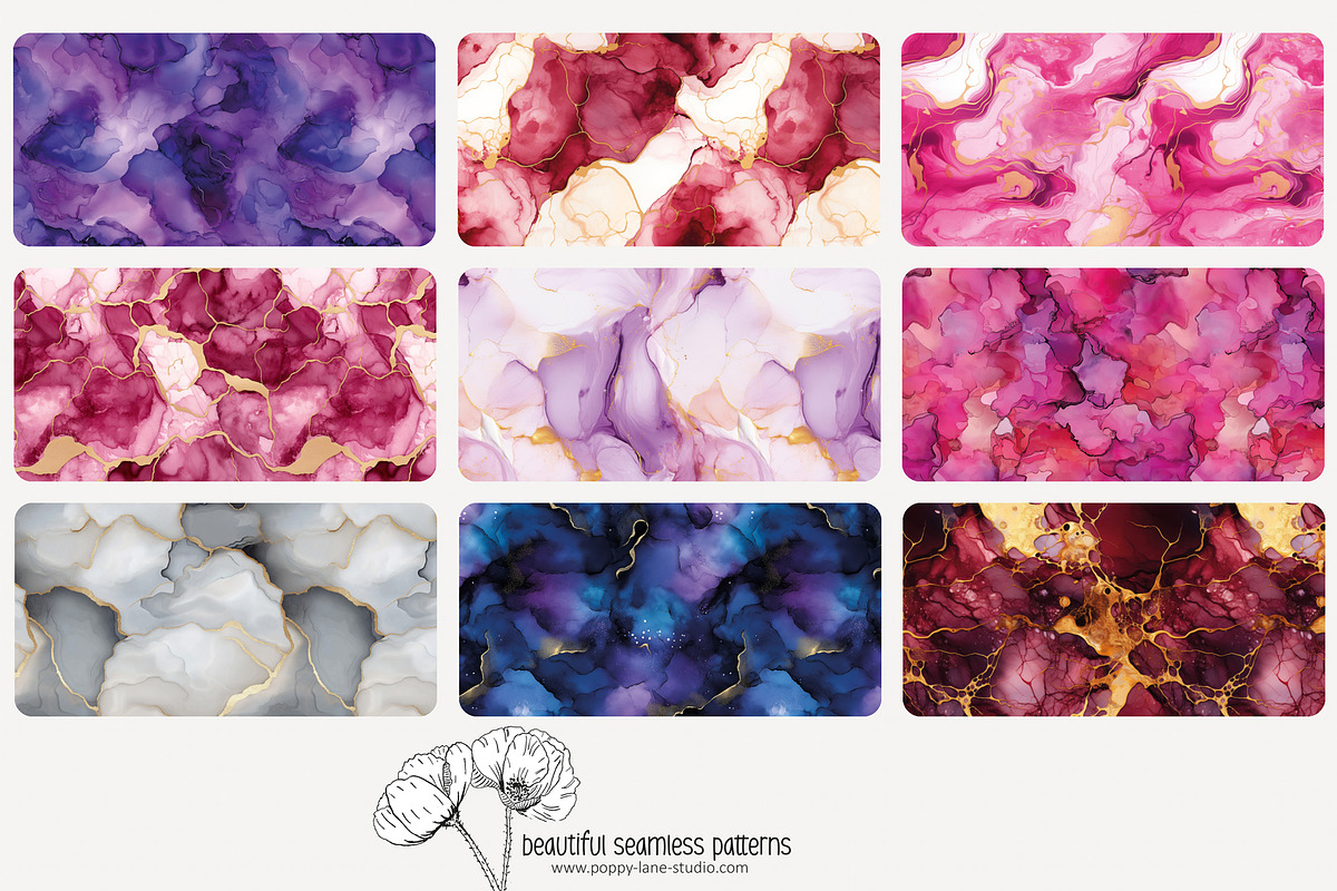 80 pink alcohol ink seamless pattern, a Pattern Graphic by Poppy Lane Studio (Photo 5 of 11)