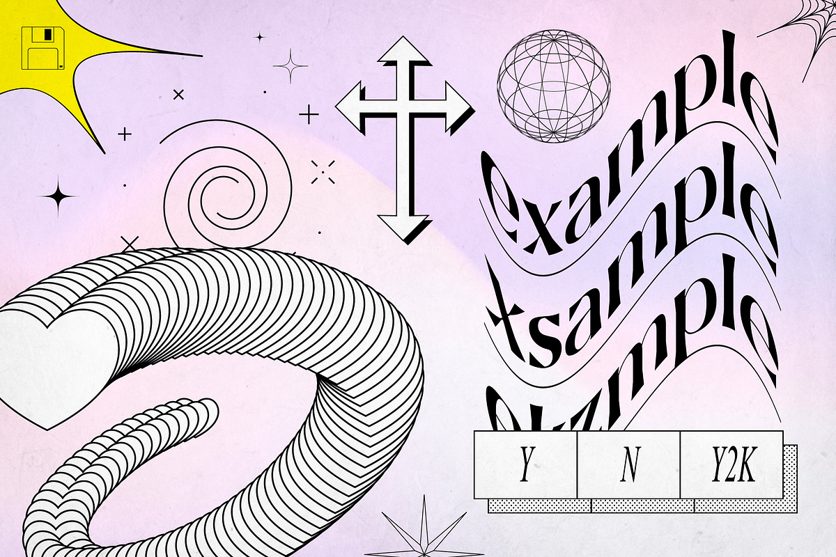 Aesthetic Metamodern Shapes Part 2, an Outline Icon by Ckybe's Corner (Photo 7 of 7)
