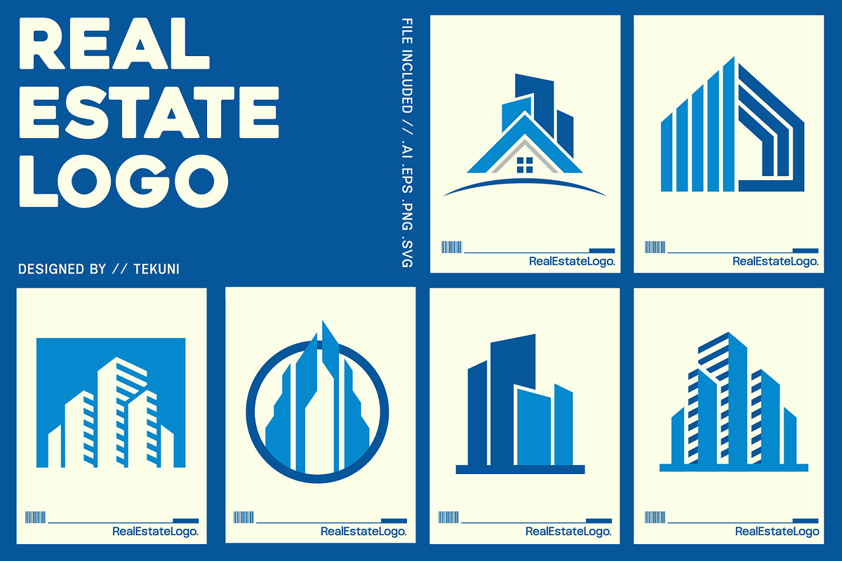 Real Estate Logo Bundle, a Solid Icon by Tekuni (Photo 1 of 12)