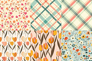 Modern Floral Seamless Digital Paper, a Texture Illustration by DreamPrint404 (Thumbnail 4 of 7)