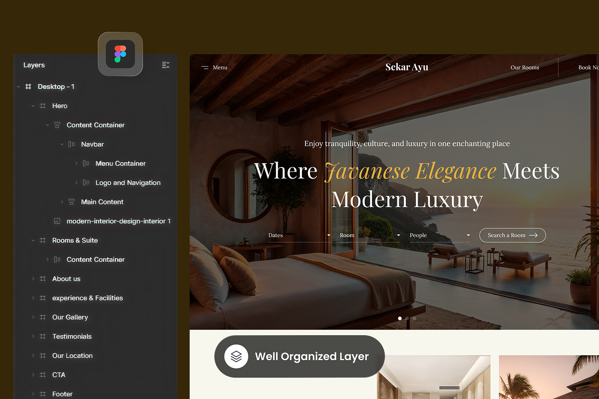 Sekar Ayu - Hotel Website preview 2