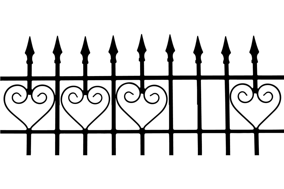 Luxury Scrollwork Iron Fence, an Object Graphic by Designer_Momina (Photo 9 of 14)