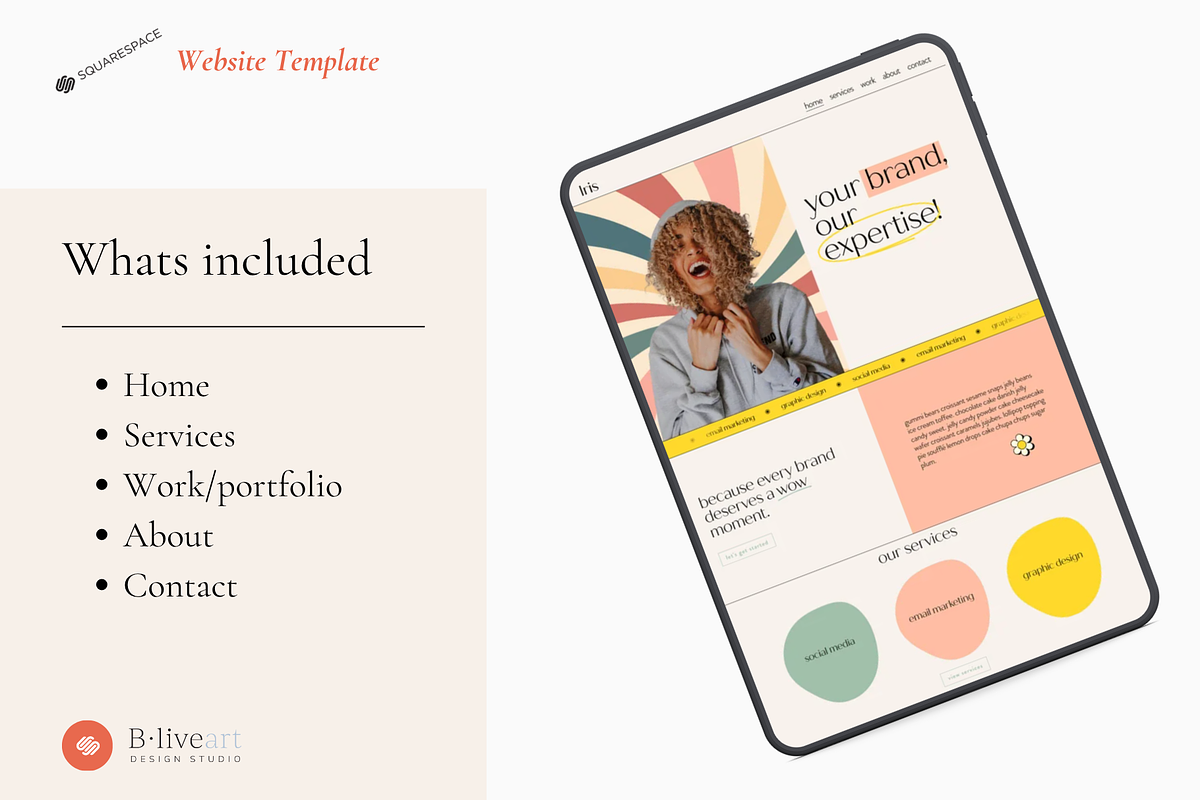 Iris Squarespace 7.1 Template, a Squarespace Template by Beliveart Studio (Photo 3 of 4)