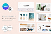 Modern Interior Design Mood Board, a Templates & Theme by PittaFinePrint (Thumbnail 1 of 7)