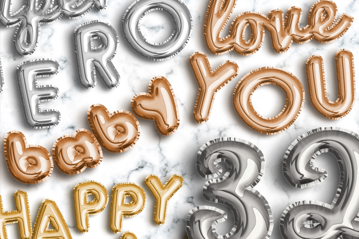 Foil Balloon Text Effect, a Layer Style Add-On by Evlogiev Studio (Photo 7 of 13)