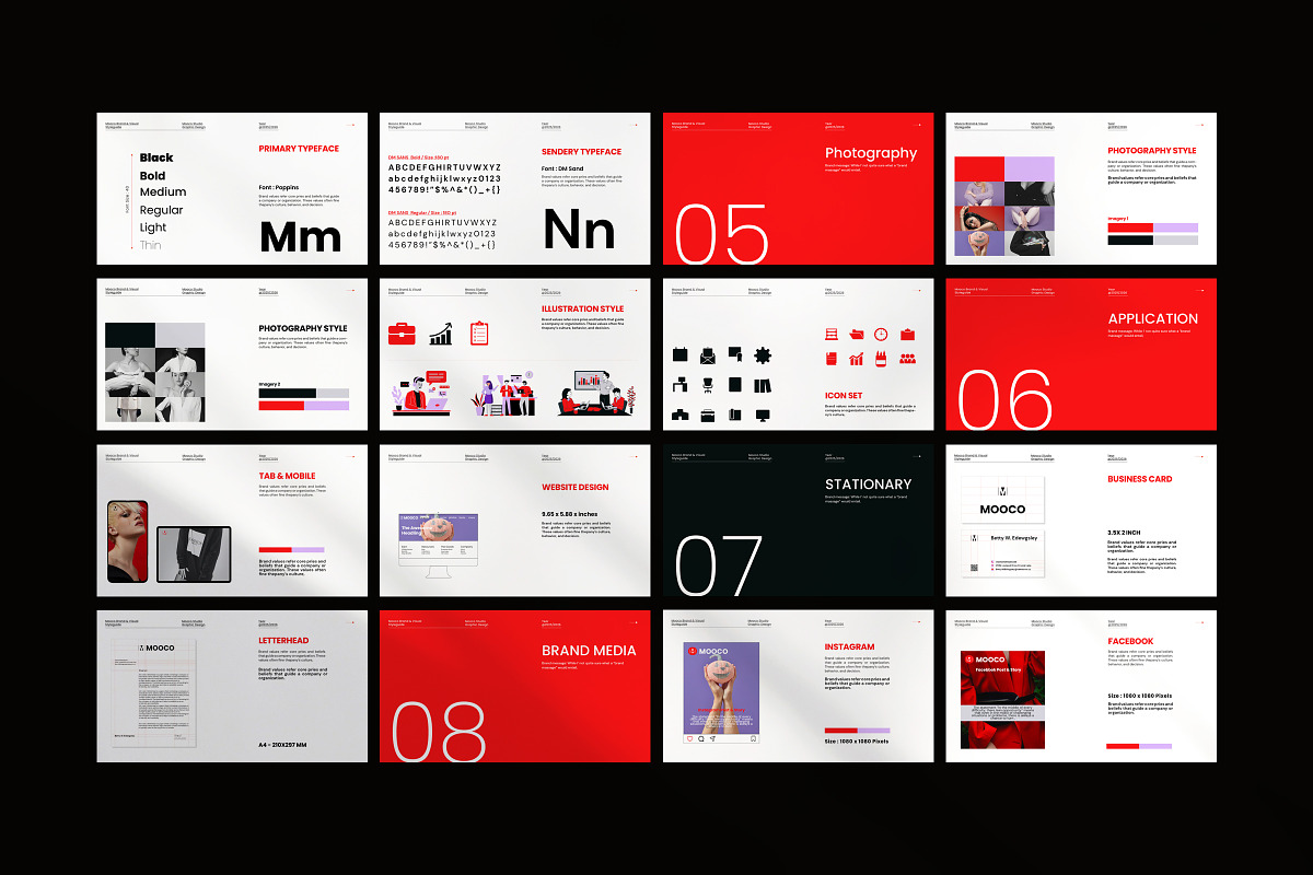 MOOCO | Brand Guidelines Template, a Presentation Template by Studio Industry (Photo 8 of 9)