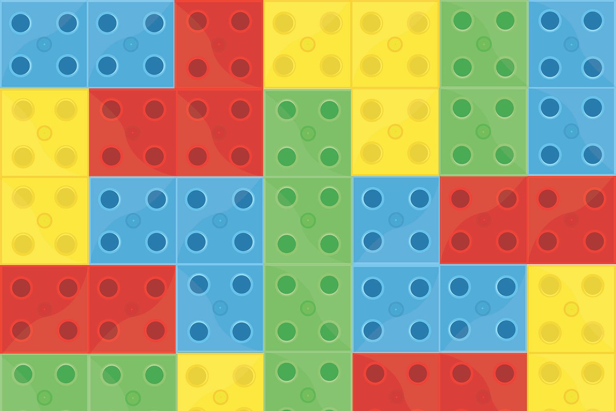 Pattern building blocks LEGO, a Pattern Graphic by Viktorijareut (Photo 1 of 3)