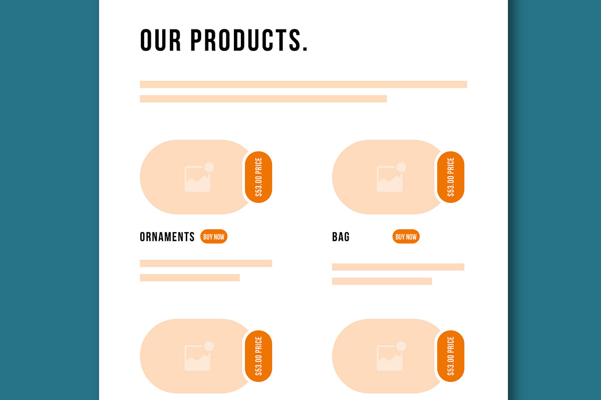 Wireframe Landing Layout, a Landing Page Template by MightyDesign (Photo 3 of 8)