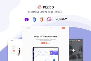 Dezico - Responsive Landing page Tem