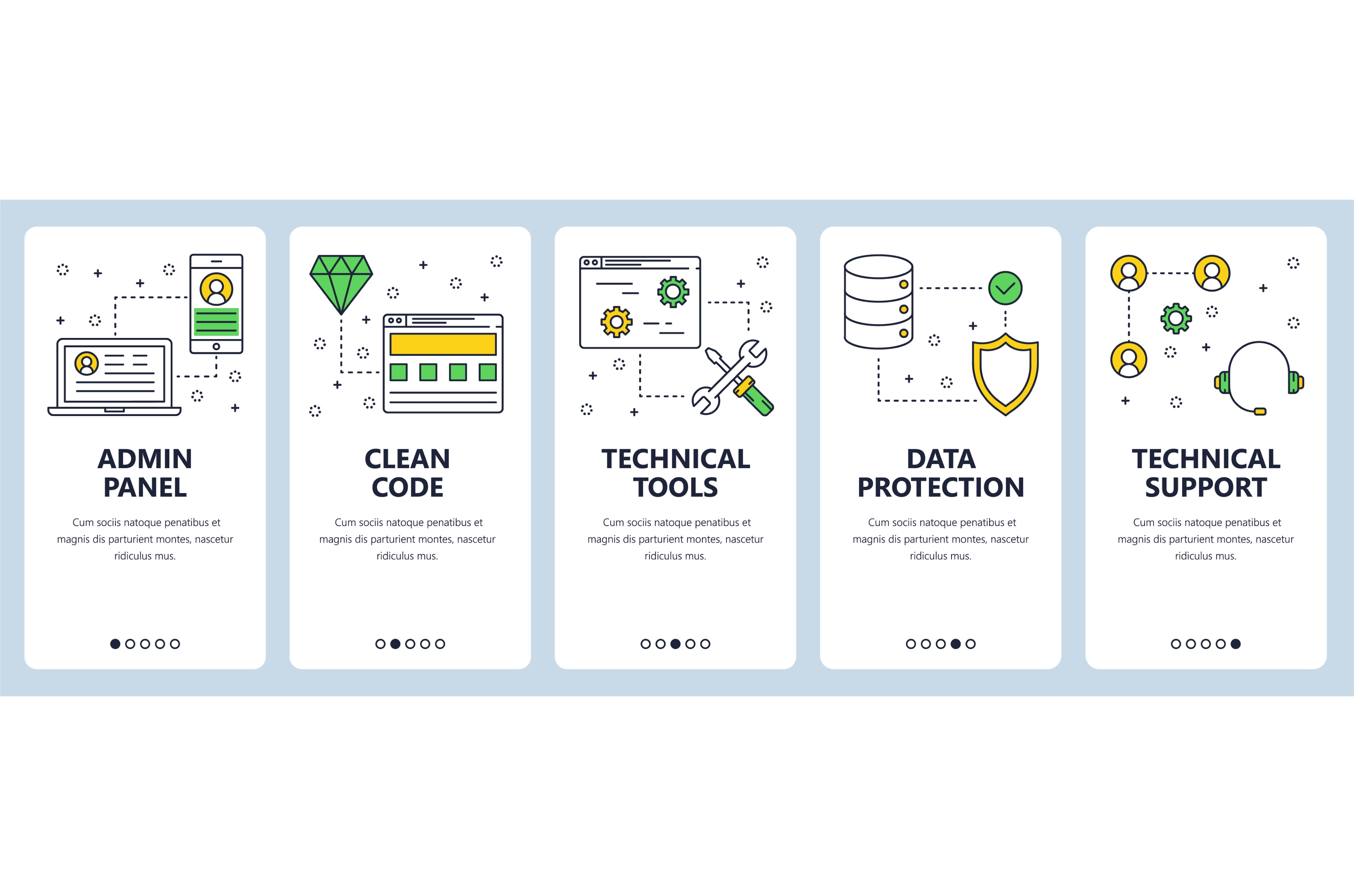 Vector modern thin line admin panel, a Technology Illustration by Sky ...