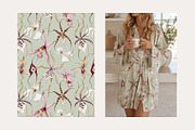 Orchid Herbarium Pattern Collection, a Pattern Graphic by SurfaceStories (Thumbnail 6 of 12)