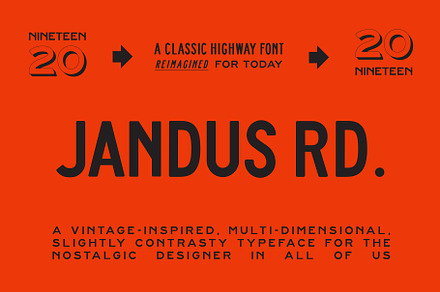 Jandus Road - A Highway Display Font, a Sans Serif Font by JK Design Co.