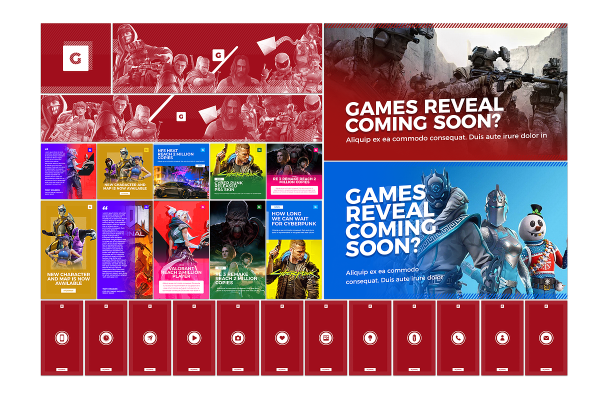 Gaming Social Media Templates Kit, a Social Media Template by Creathift (Photo 7 of 7)
