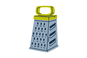 Metal Grater with Handle as Cooking, an Object Illustration by TopVectors