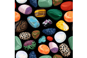 Color pebbles background. Colorful, an Illustration by Stock-Smart-Start