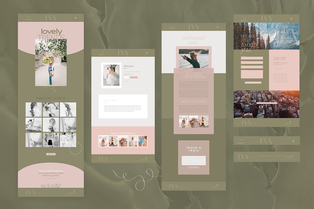 EVA Fashion Elementor Template Kit, an UI Kit Template by Touringxx Creative Studio (Photo 4 of 6)