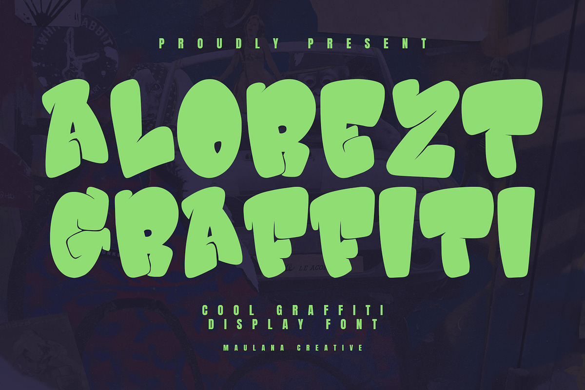 Alorezt Cool Graffiti Display Font, a Handwritten Font by Maulana Creative (Photo 1 of 7)