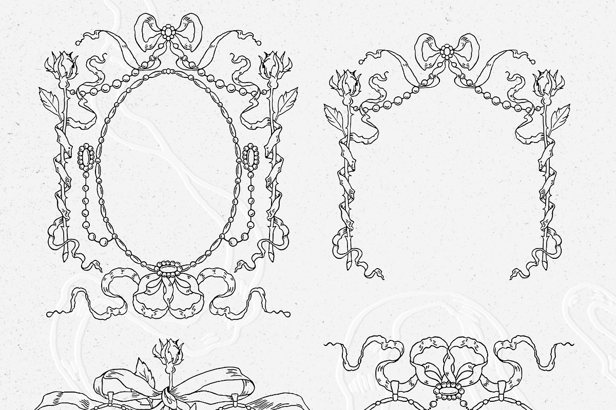 Victorian invitation frames, a Decorative Illustration by GrafikBoutique (Photo 2 of 11)