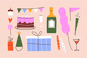 Happy birthday cards designs set, an Object Illustration by Good Studio (Thumbnail 5 of 17)
