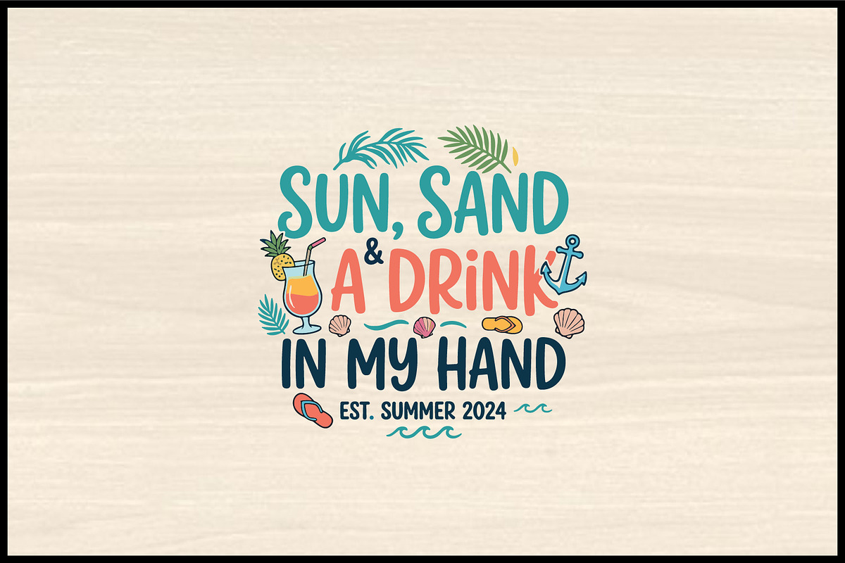 Summer Vibes Retro Typography, a Seasonal Illustration by Artivon (Photo 3 of 4)