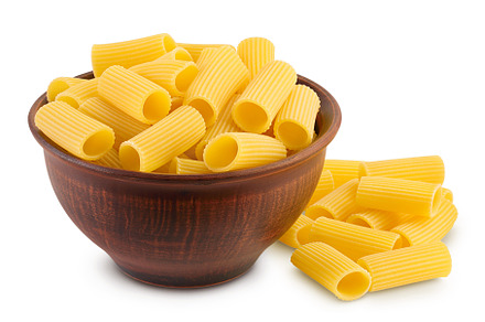 raw italian Rigatoni pasta in, a Food & Drink Photo by NataPhoto