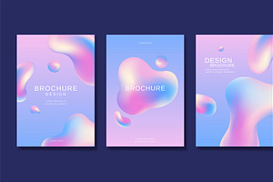 Futuristic fluid cover template