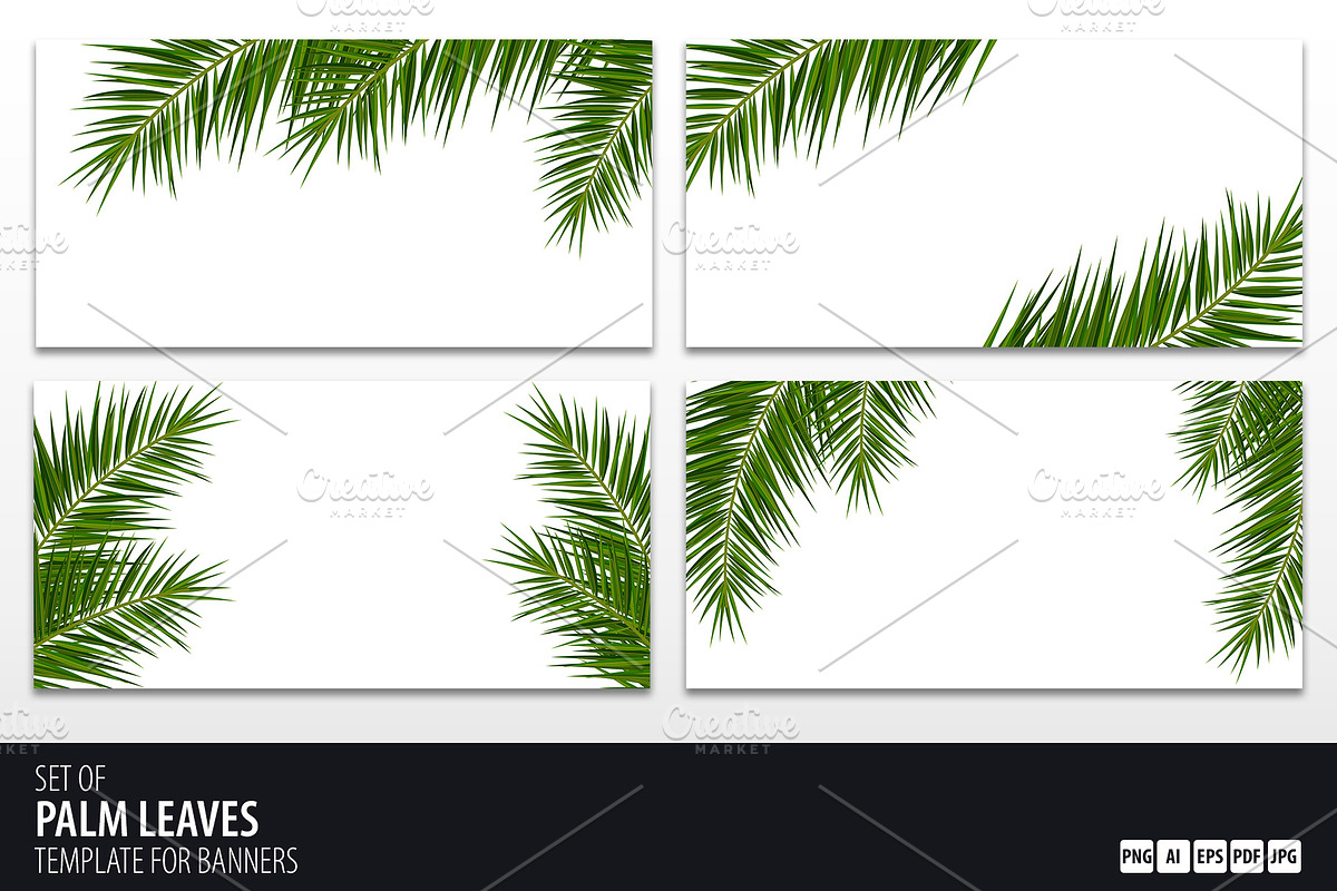 Palm Leaves Template for Banners, a Poster Template by Leo Edition (Photo 1 of 3)