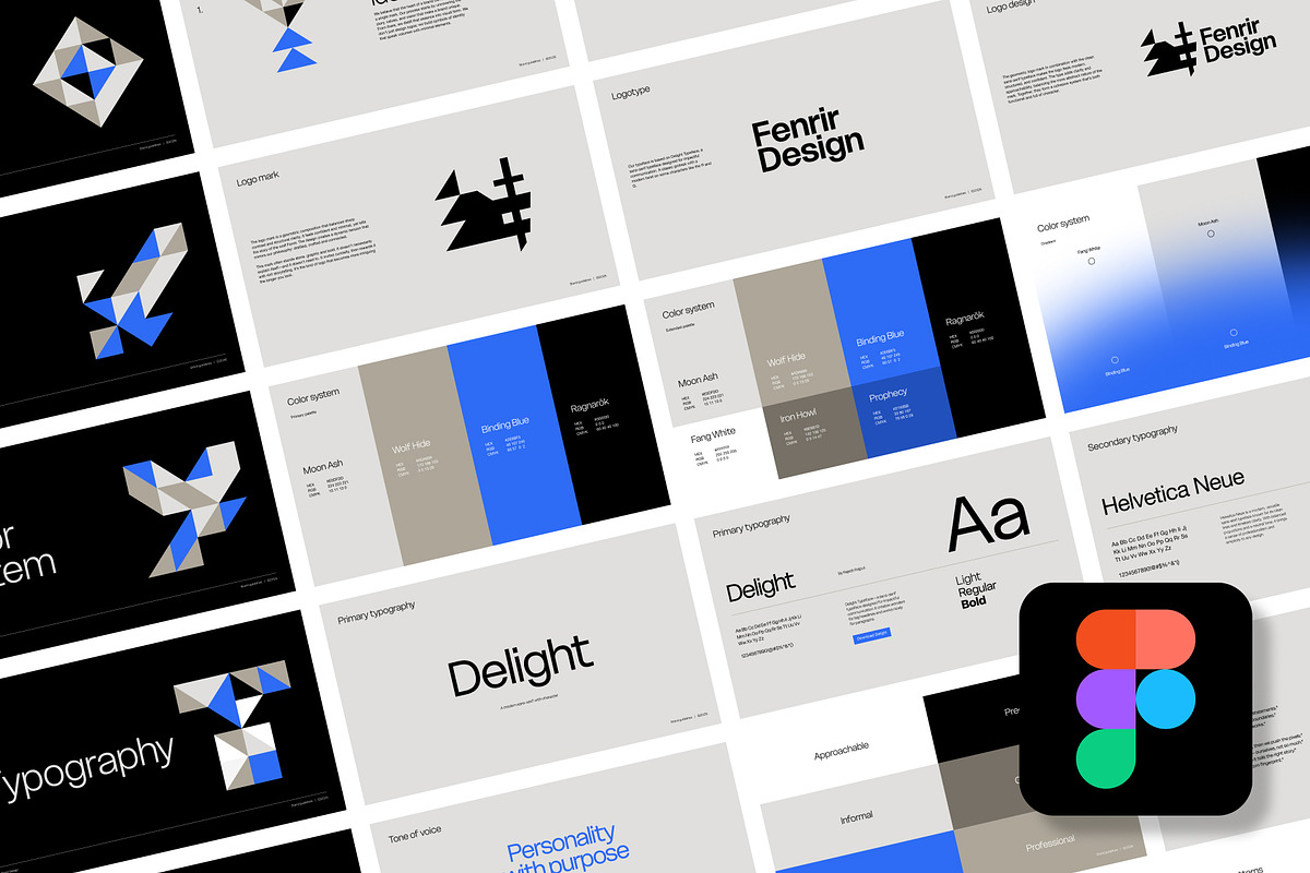 Brand Guidelines Template (Figma), a Branding & Logo Template by Fenrir_Design (Photo 1 of 8)