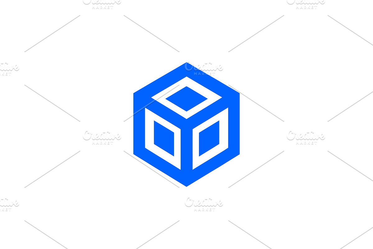 Minimal Geometric Hexagon Cube Logo, a Branding & Logo Template by Vectorium Studio (Photo 1 of 9)