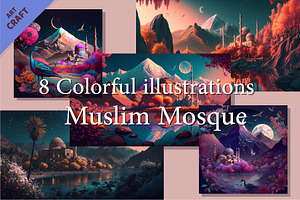 Muslims Mosque. Illustration., a Background Graphic by KENO Mascots
