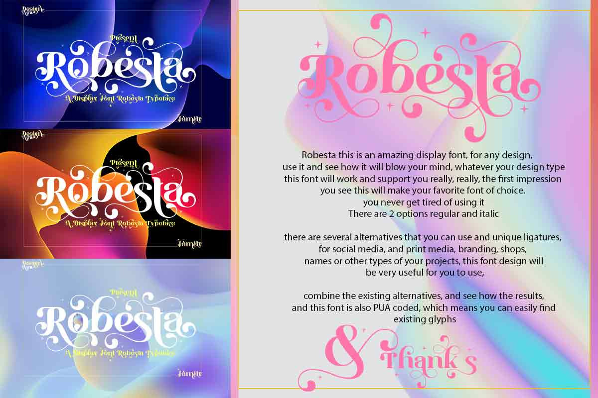 Robesta, a Sans Serif Font by Bramcreative (Photo 10 of 10)