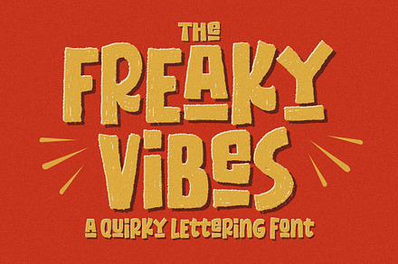 Freaky Vibes a Quirky Lettering Font, a Sans Serif Font by Blankids Studio