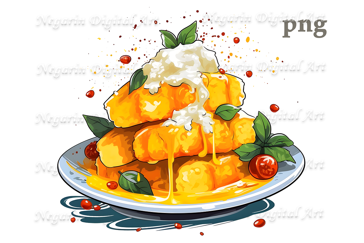 Watercolor Italian Food Clipart, an Object Graphic by Negarin Digital Art (Photo 2 of 10)
