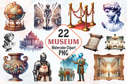 Museum Watercolor Cliparts, an Illustration by RobertsArt (Thumbnail 1 of 9)