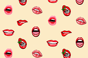 Sexy Red Lips Clipart – PNG Set, a Decorative Illustration by NatArt (Thumbnail 4 of 15)