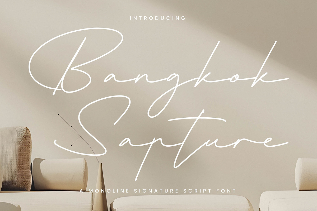 Bangkok Sapture, a Script Font by Integritype Studio (Photo 1 of 15)
