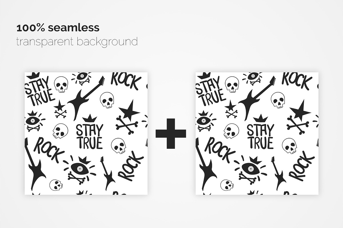 Rock Music Seamless Patterns, a Pattern Graphic by 3Y_Design (Photo 3 of 6)
