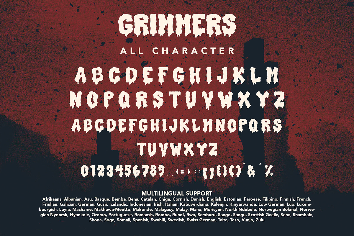 Grimmers - Horror Display Font, a Handwritten Font by AQR Studio (Photo 7 of 9)