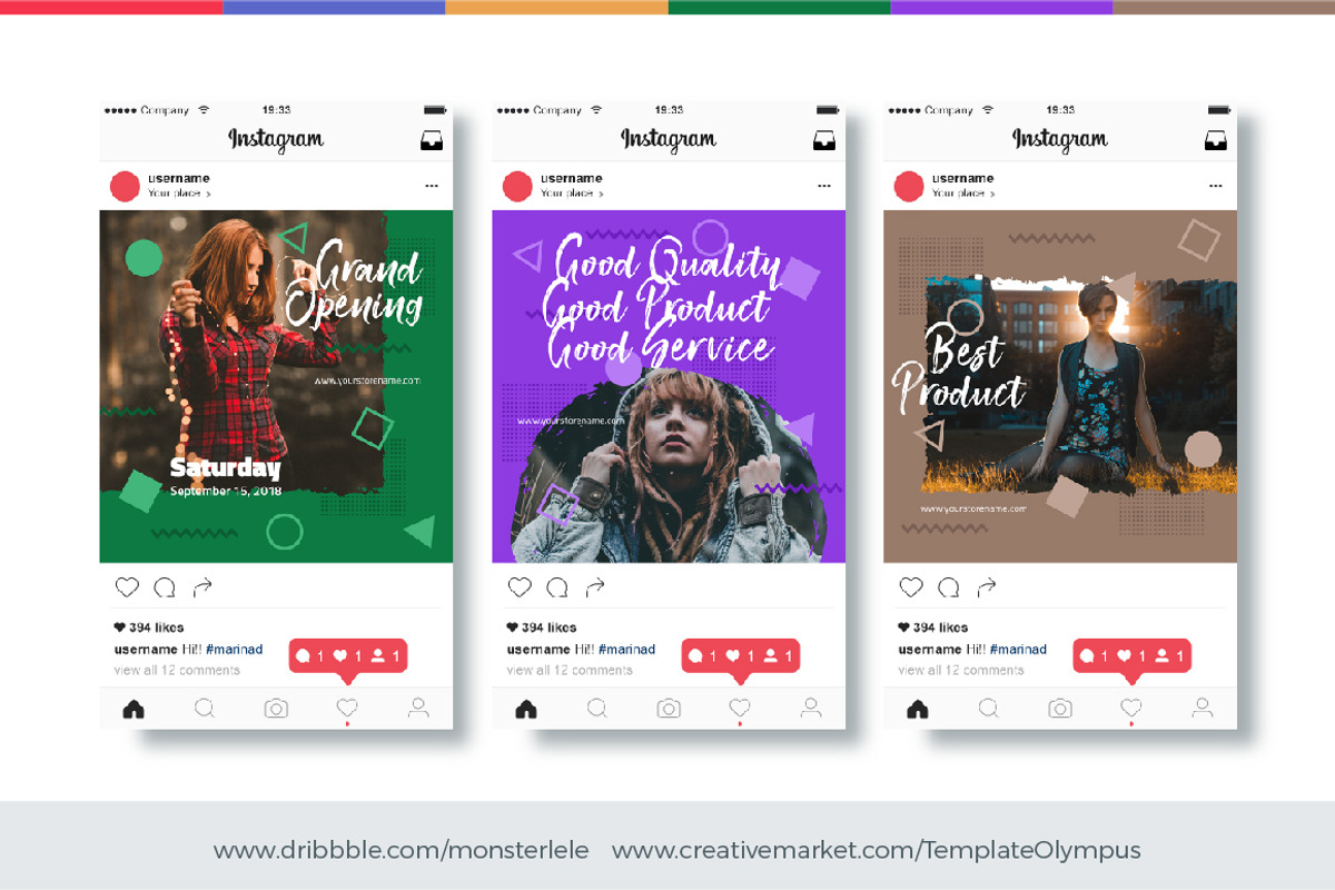 Colorful Geometric Instagram Post, a Social Media Template by Marco Zenki (Photo 4 of 4)