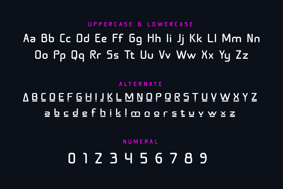 Linkero - Futuristic Font, a Sans Serif Font by twinstd (Photo 4 of 10)