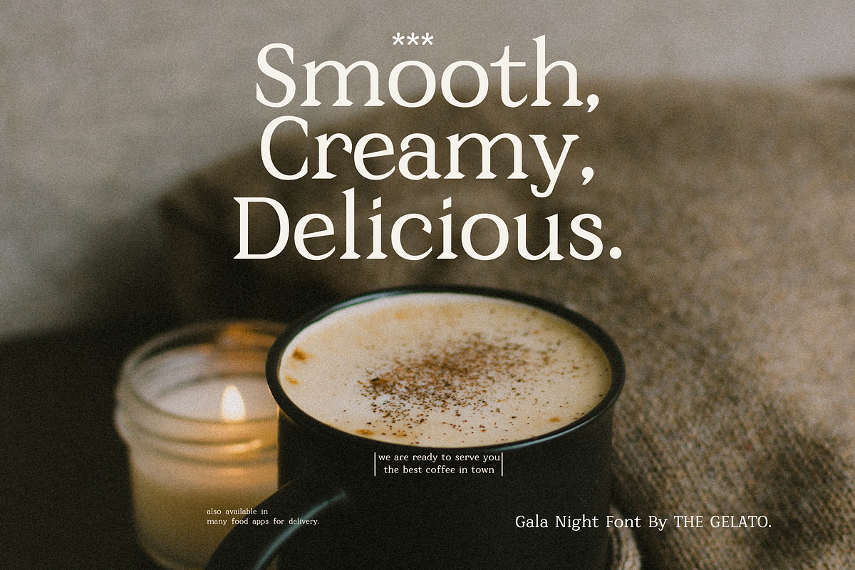 Gala Night: Elegant Minimal Serif, a Serif Font by The Gelato Type (Photo 9 of 10)
