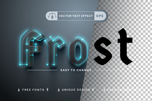 Glow Frost - Editable Text Effect